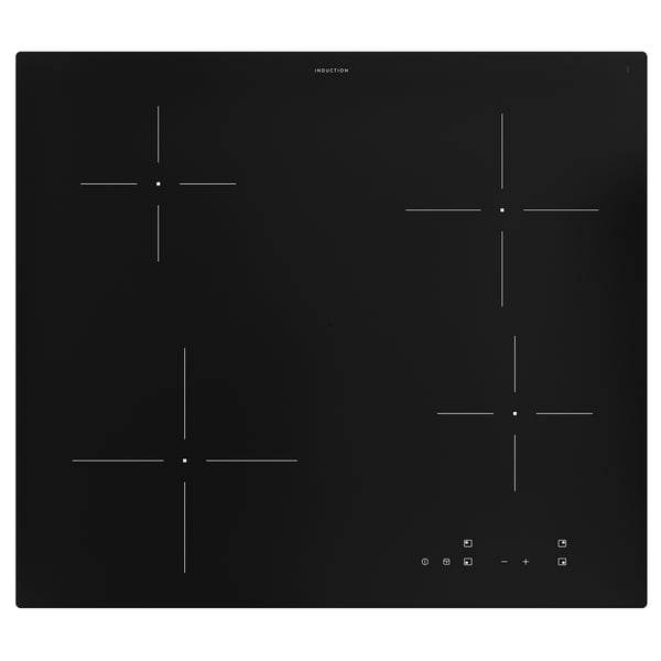 VILSTA Piano cottura a induzione, IKEA 300 nero, 59 cm