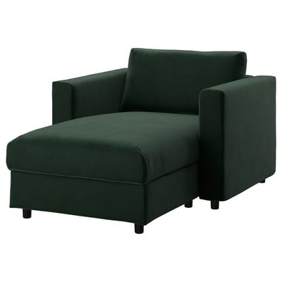 VIMLE Chaise-longue, Djuparp verde scuro