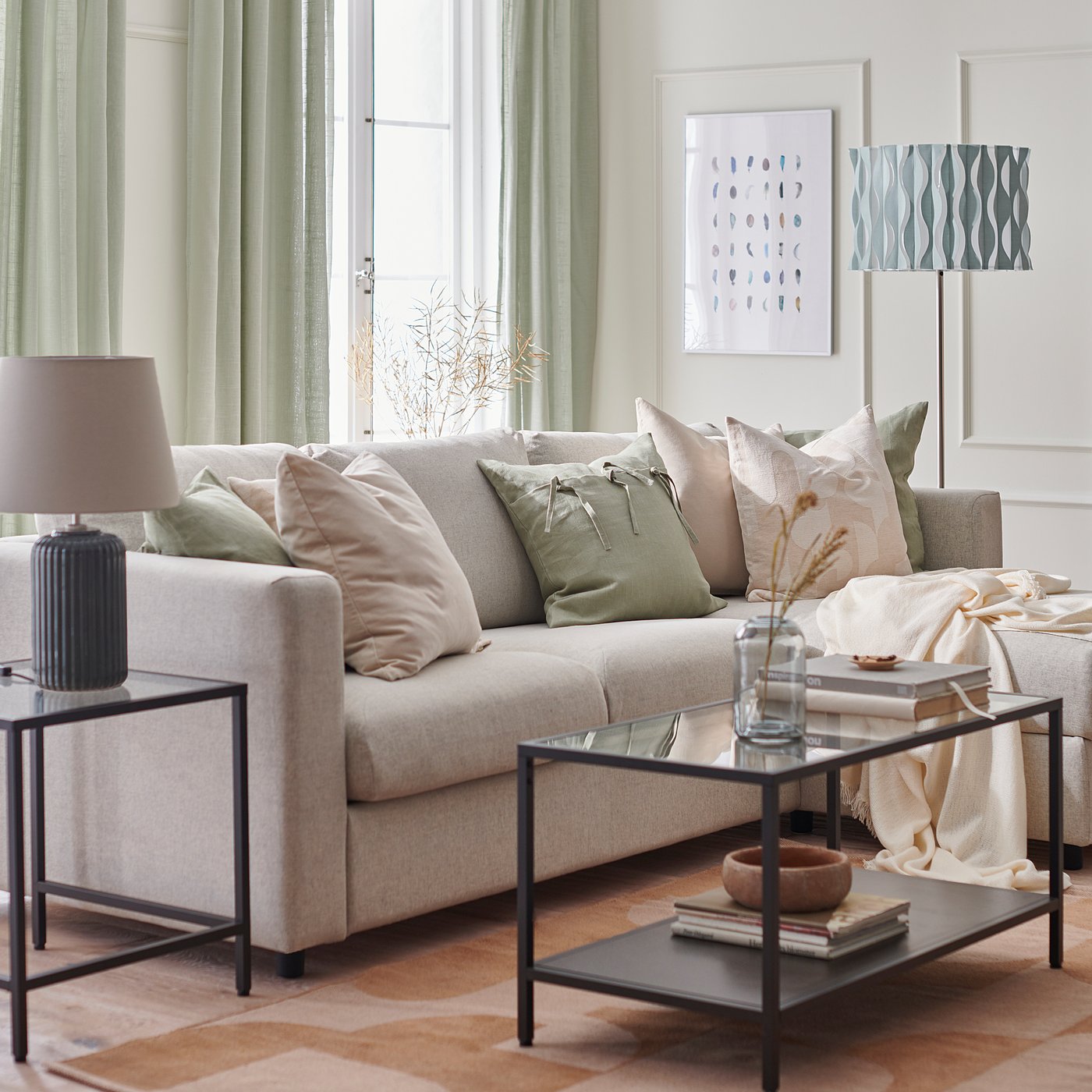 Gunnared Beige Divano Con Chaise Longue Dimensioni KIVIK Divano A