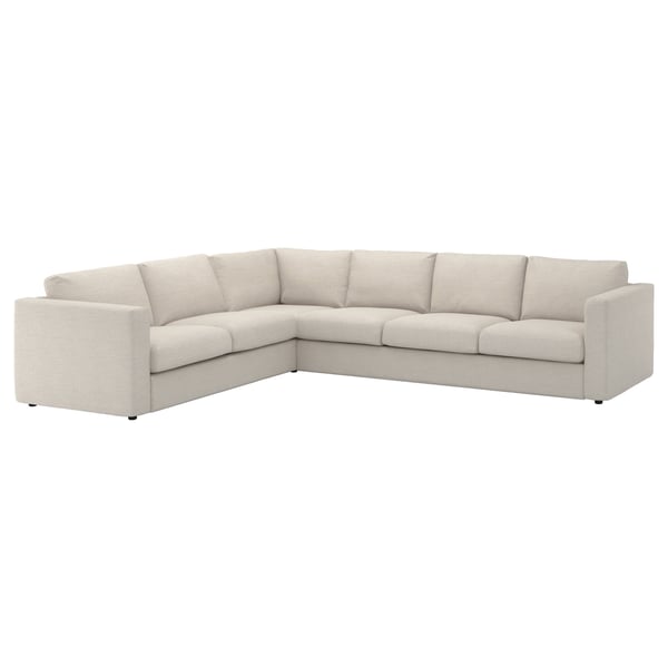 VIMLE Divano angolare a 5 posti, Gunnared beige