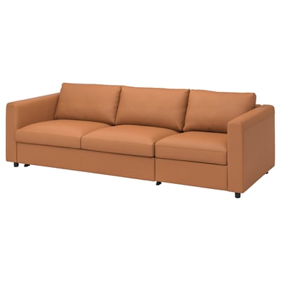 VIMLE Divano letto a 3 posti, Grann/Bomstad ocra bruna