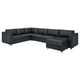 VIMLE Divano letto ang 5 posti/chaise-lon, Grann/Bomstad nero