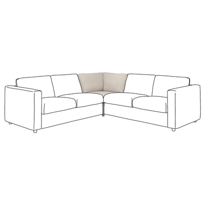 VIMLE Fodera per elemento angolare, Gunnared beige