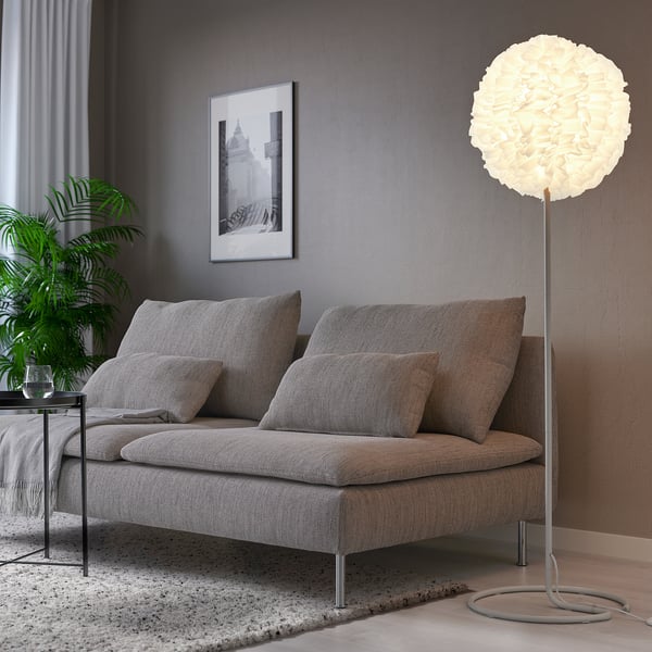 VINDKAST Lampada da terra, bianco