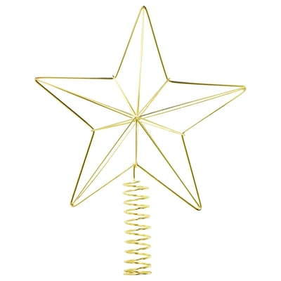 VINTERFINT Stella per albero di Natale, color oro, 25 cm