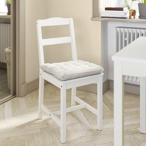 VIPPÄRT Cuscino per sedia, beige, 38x38x6 cm