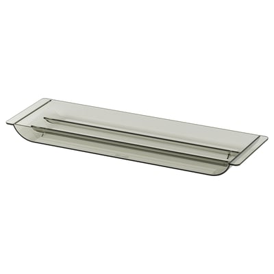 VISSLAÅN Portaoggetti per cassetto, grigio, 35x11x3 cm