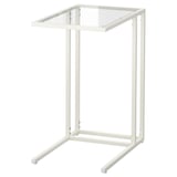 VITTSJÖ Supporto per PC portatile, bianco/vetro, 35x65 cm