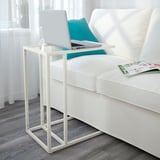 VITTSJÖ Supporto per PC portatile, bianco/vetro, 35x65 cm