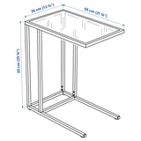 VITTSJÖ Supporto per PC portatile, bianco/vetro, 35x65 cm