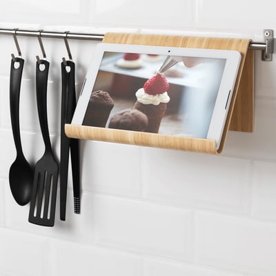 Ikea 004.342.77 - Supporto per cuffie e tablet, colore: Nero