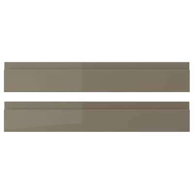 VOXTORP Frontale cassetto, lucido grigio tortora scuro, 60x10 cm