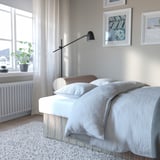 VRETSTORP Divano letto a 3 posti, Karlshov grigio-beige