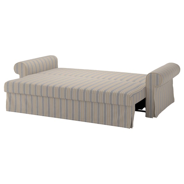 VRETSTORP Divano letto a 3 posti, Karlshov grigio-beige