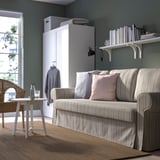 VRETSTORP Divano letto a 3 posti, Karlshov grigio-beige