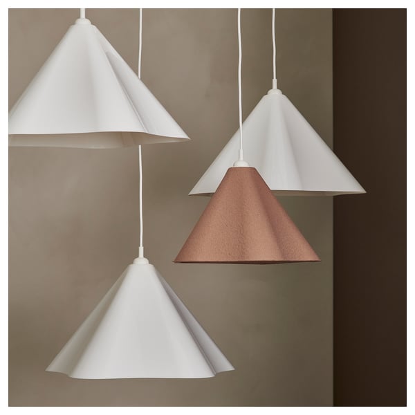 ZEBRASÄV Lampada a sospensione, bianco/plastica, 46 cm