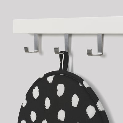 ÄNGSFRÄKEN Cojín silla, negro/blanco, 36 cm