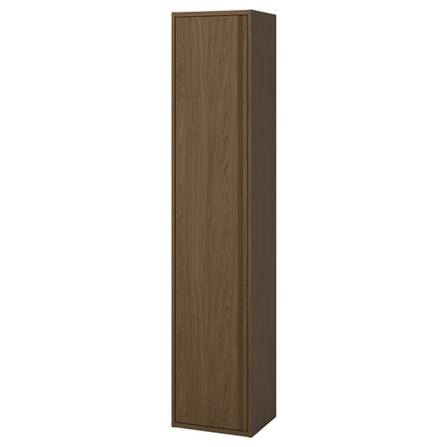 ÄNGSJÖN Mueble alto con puerta, café efecto roble, 40x35x195 cm