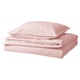 ÄNGSLILJA Funda plumón con funda almohada, Rosado claro, 150x200/50x60 cm