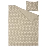 ÄNGSNEJLIKA Funda plumón con funda almohada, taupe/color hueso, 150x200/50x60 cm