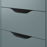 ALEX Cajonera con ruedas, petróleo/negro, 36x76 cm