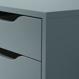 ALEX Cajonera con ruedas, petróleo/negro, 36x76 cm