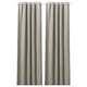 ANNAKAJSA Cortina oscurecedora, 1 par, gris claro/con cinta de fruncir, 145x250 cm