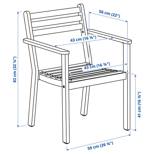 ASKHOLMEN Juego de terraza 4 sillas, café oscuro/Frösön/Duvholmen beige, 143x75 cm