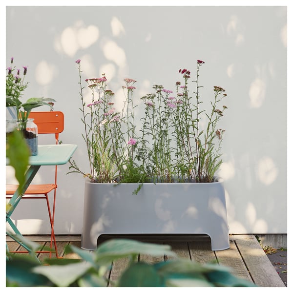 ASPAREN Macetero, gris ext, 89x38 cm