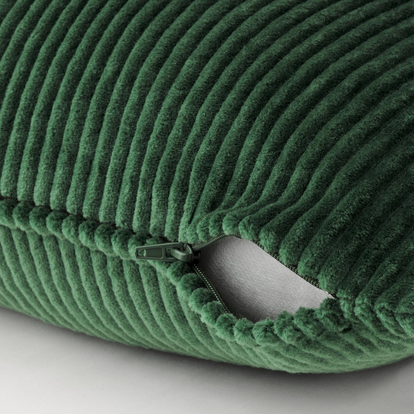 ÅSVEIG Funda de cojín, verde oscuro, 40x58 cm - IKEA Chile
