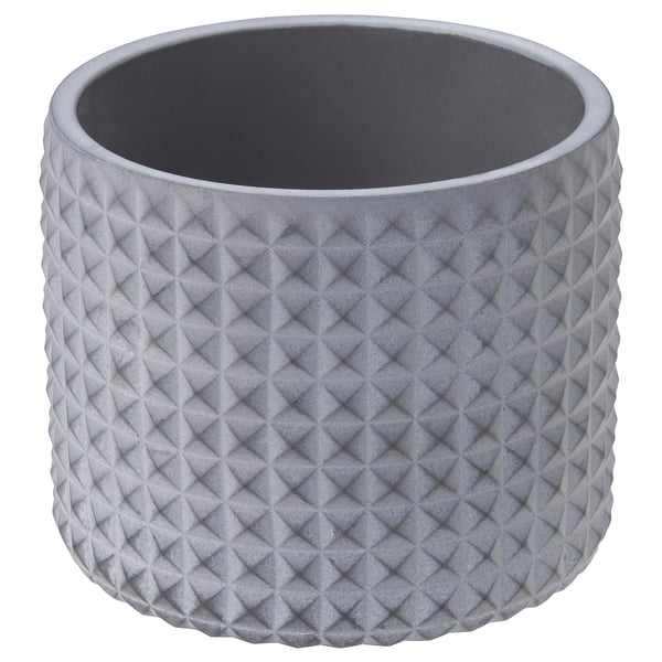 BÄCKDRÅG Macetero, superficie con puntos/blanco gris, 6 cm