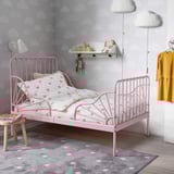 BARNDRÖM Funda plumón con funda almohada, corazón blanco/rosado, 150x200/50x60 cm