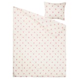 BARNDRÖM Funda plumón con funda almohada, corazón blanco/rosado, 150x200/50x60 cm