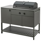 BÅTSKÄR Parrilla a carbón, ext/gris osc, 120x60 cm