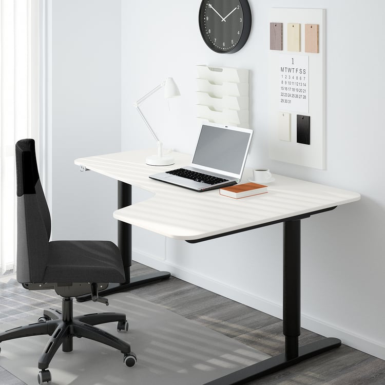BEKANT Base de mesa esquinera regulable, negro, 160x110 cm IKEA Chile BEKANT Base de mesa esquinera regulable, negro, 160x110 cm IKEA Chile