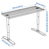 BEKANT Estructura para mesa, blanco, 140x60 cm