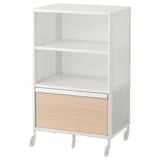 BEKANT Mueble de almacenaje con ruedas, rejilla blanco, 61x101 cm