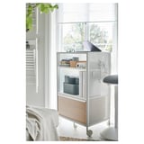 BEKANT Mueble de almacenaje con ruedas, rejilla blanco, 61x101 cm