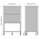 BEKANT Mueble de almacenaje con ruedas, rejilla blanco, 61x101 cm