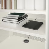 BEKANT Mueble de almacenaje con ruedas, rejilla blanco, 61x101 cm