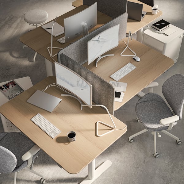 BEKANT Mueble de almacenaje con ruedas, rejilla blanco, 41x61 cm
