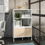 BEKANT Mueble de almacenaje con ruedas, rejilla blanco, 61x101 cm