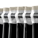 BENGTA Cortina black out, 1 pieza, beige/con cinta de fruncir, 210x250 cm