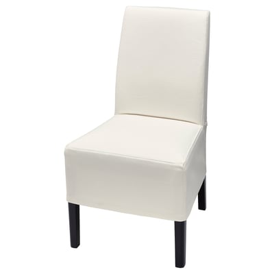 BERGMUND Funda silla, largo medio, Inseros blanco