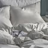 BERGPALM Funda plumón con 2 fundas almohada, gris/raya, 240x220/50x60 cm