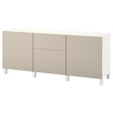 BESTÅ Buffet, blanco Lappviken/Stubbarp/beige, 180x42x74 cm