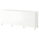 BESTÅ Buffet, blanco/Selsviken/Stubbarp blanco de alto brillo, 180x42x75 cm