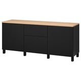 BESTÅ Buffet, negro/Lappviken/Stubbarp negro, 180x42x76 cm
