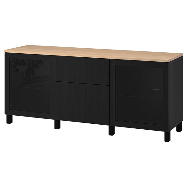 BESTÅ Buffet, Sindvik negro/Lappviken/Stubbarp negro, 180x42x76 cm