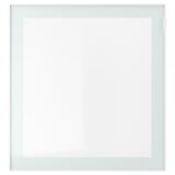 BESTÅ Combinación mueble de almacenaje, blanco Glassvik/blanco/verde claro vidrio incoloro, 60x42x64 cm